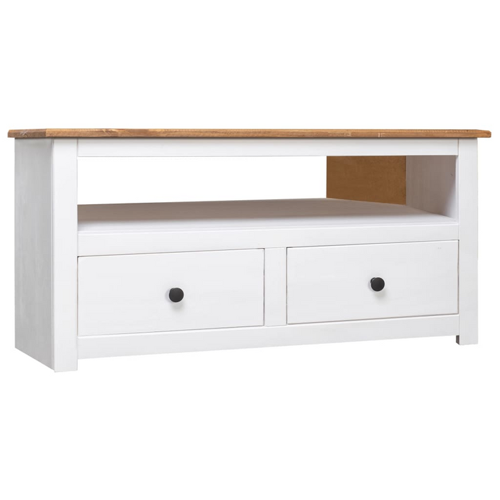 PANAMA Corner TV Cabinet - White Solid Pinewood, 93x49x49 cm | Elegant & Durable with Ample Storage Space - Premium  from Home Treasures - Just £126.99! Shop now at Home Treasures