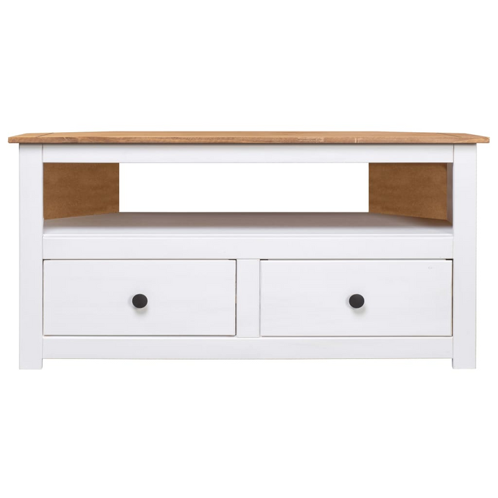 PANAMA Corner TV Cabinet - White Solid Pinewood, 93x49x49 cm | Elegant & Durable with Ample Storage Space - Premium  from Home Treasures - Just £126.99! Shop now at Home Treasures