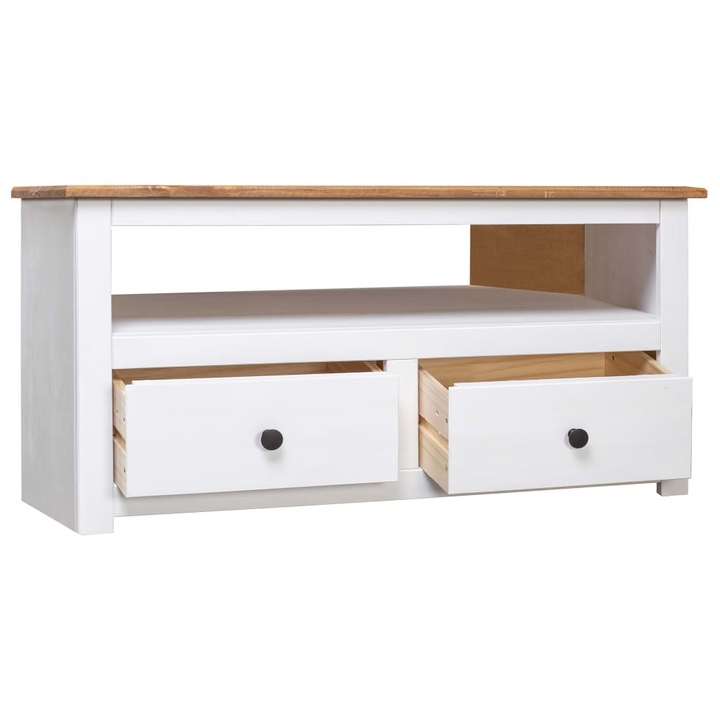 PANAMA Corner TV Cabinet - White Solid Pinewood, 93x49x49 cm | Elegant & Durable with Ample Storage Space - Premium  from Home Treasures - Just £126.99! Shop now at Home Treasures