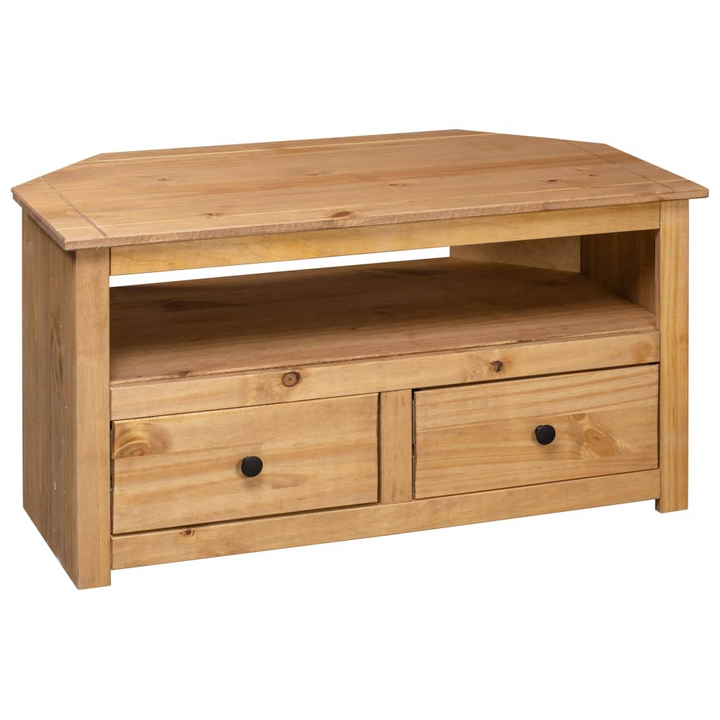 PANAMA Corner TV Cabinet - Solid Pine, 93x49x49 cm, Natural Wood Finish - Perfect for Compact Living Spaces - Premium  from Home Treasures - Just £127.99! Shop now at Home Treasures