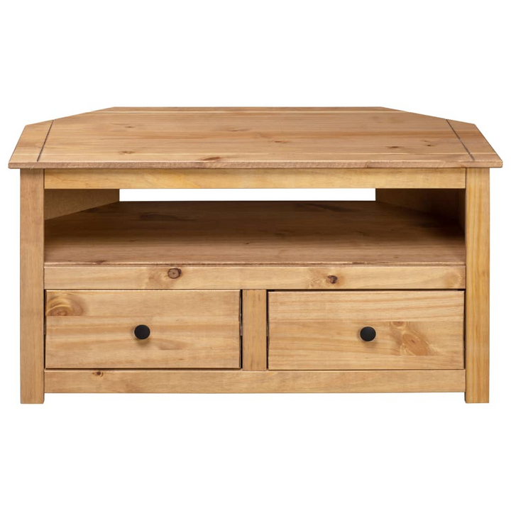 PANAMA Corner TV Cabinet - Solid Pine, 93x49x49 cm, Natural Wood Finish - Perfect for Compact Living Spaces - Premium  from Home Treasures - Just £127.99! Shop now at Home Treasures