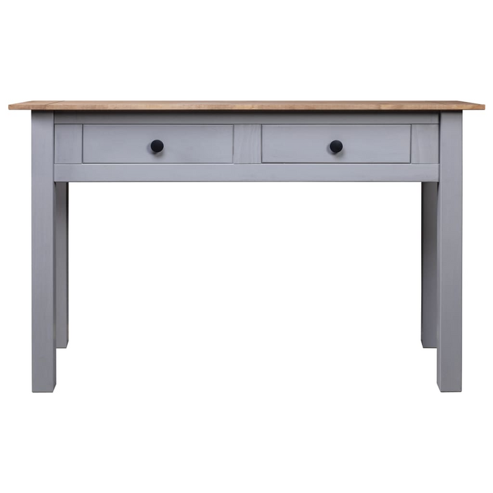 PANAMA Console Table in Grey - Elegant & Sturdy Solid Pine Wood with 2 Drawers, 110x40x72 cm - Premium  from Home Treasures - Just £115.99! Shop now at Home Treasures