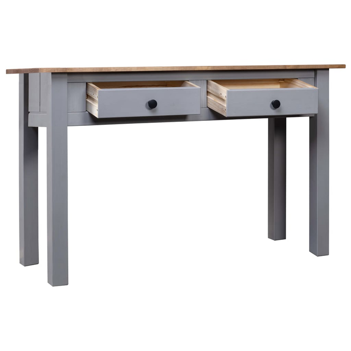 PANAMA Console Table in Grey - Elegant & Sturdy Solid Pine Wood with 2 Drawers, 110x40x72 cm - Premium  from Home Treasures - Just £115.99! Shop now at Home Treasures