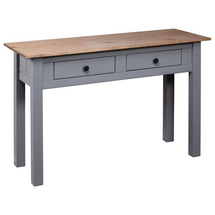 PANAMA Console Table in Grey - Elegant & Sturdy Solid Pine Wood with 2 Drawers, 110x40x72 cm - Premium  from Home Treasures - Just £115.99! Shop now at Home Treasures