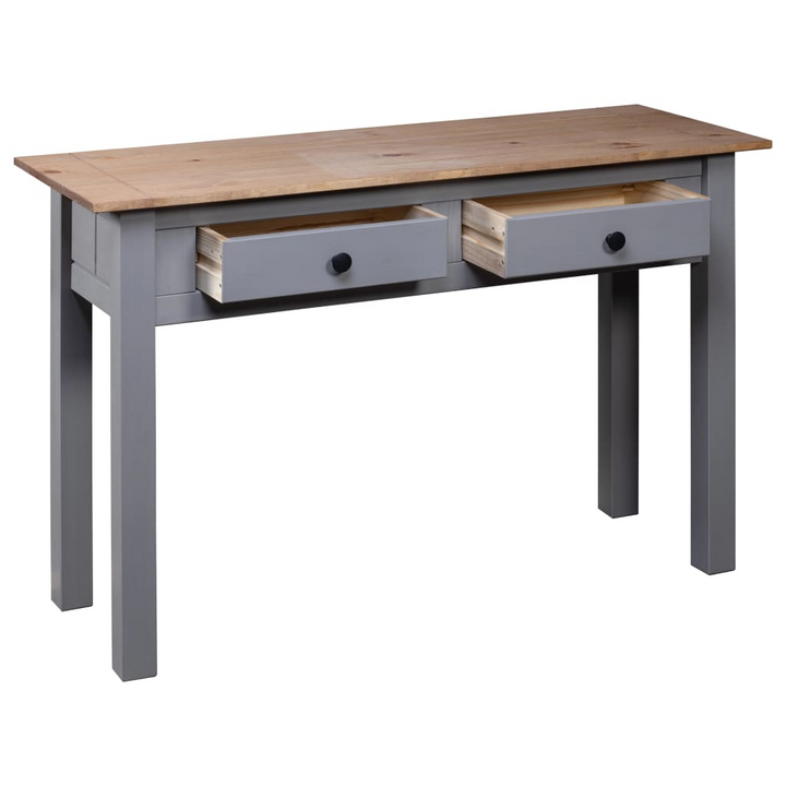 PANAMA Console Table in Grey - Elegant & Sturdy Solid Pine Wood with 2 Drawers, 110x40x72 cm - Premium  from Home Treasures - Just £115.99! Shop now at Home Treasures