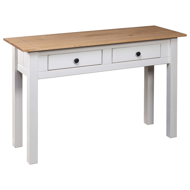 Panama White Console Table - Solid Pine Wood, 110x40x72 cm, Rustic & Stylish - Premium  from Home Treasures - Just £111.99! Shop now at Home Treasures