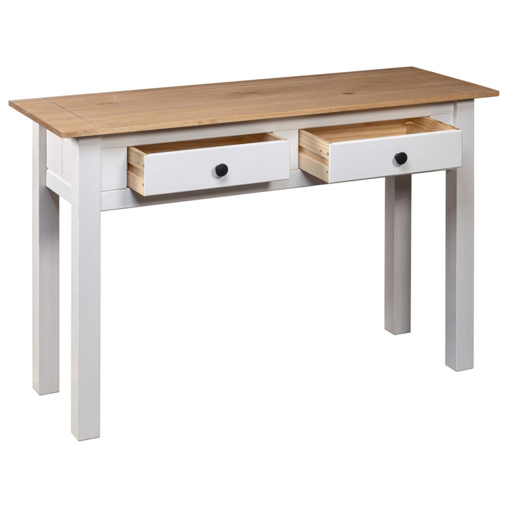 Panama White Console Table - Solid Pine Wood, 110x40x72 cm, Rustic & Stylish - Premium  from Home Treasures - Just £111.99! Shop now at Home Treasures