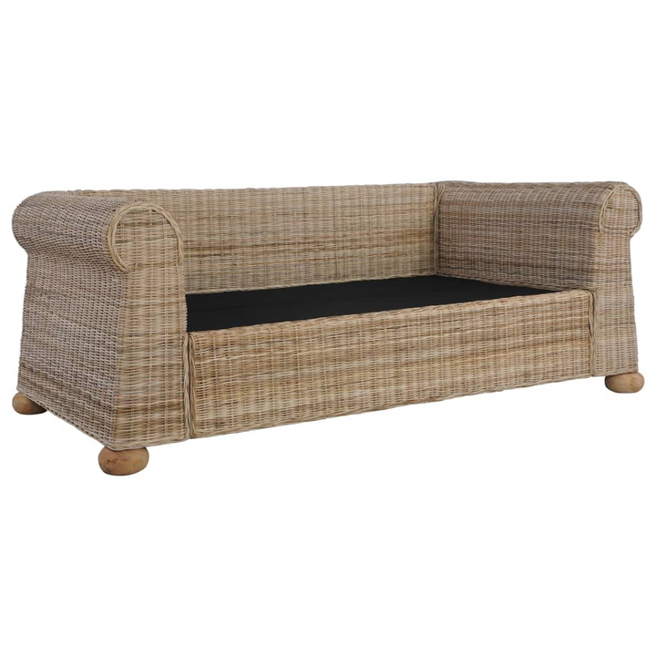 Stylish Rattan Sofa w/ Cushions (Natural) – Weather-Resistant, Comfortable Seating for Home & Patio - Premium  from Home Treasures - Just £480.99! Shop now at Home Treasures