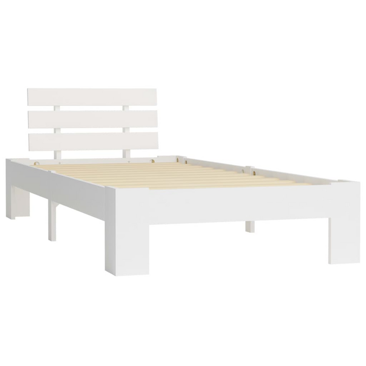 White Solid Pine Wood Bed Frame - 100x200 cm | Sturdy & Stylish Bedroom Furniture - Premium  from Home Treasures - Just £174.99! Shop now at Home Treasures