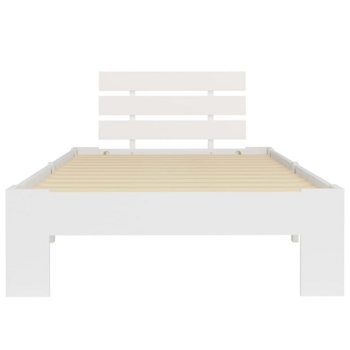 White Solid Pine Wood Bed Frame - 100x200 cm | Sturdy & Stylish Bedroom Furniture - Premium  from Home Treasures - Just £174.99! Shop now at Home Treasures