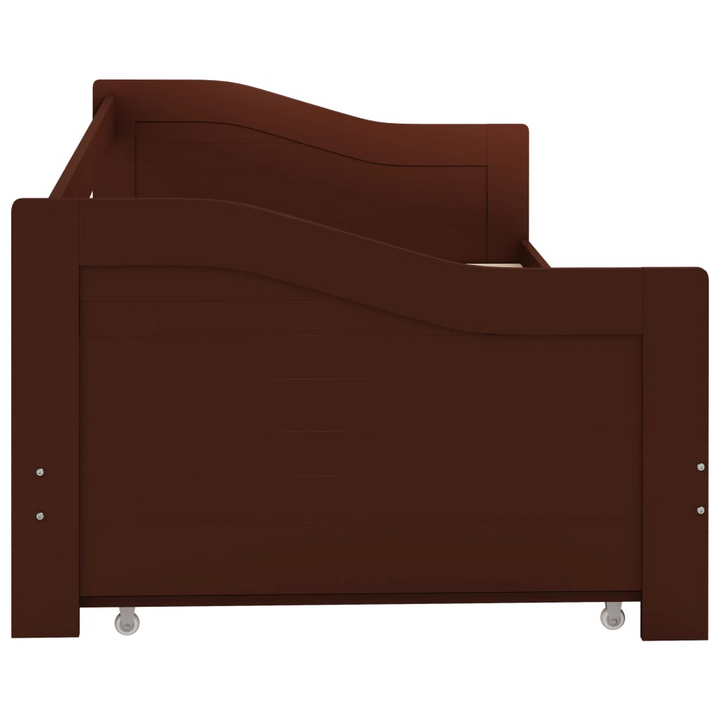 Pinewood Pull-out Sofa Bed Frame in Dark Brown - 90 x 200 cm | Multi-functional Wood Sofa Bed with Pull-out Guest Bed, Suitable for Small Spaces - Premium  from Home Treasures - Just £156.99! Shop now at Home Treasures