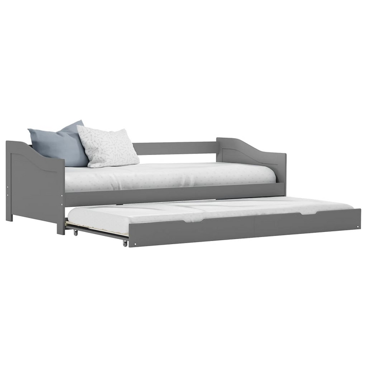 Multi-Functional Pinewood Pull-Out Sofa Bed Frame (Grey) - 90 x 200cm, Ideal for Small Spaces - Premium  from Home Treasures - Just £261.99! Shop now at Home Treasures