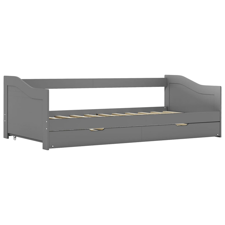 Multi-Functional Pinewood Pull-Out Sofa Bed Frame (Grey) - 90 x 200cm, Ideal for Small Spaces - Premium  from Home Treasures - Just £261.99! Shop now at Home Treasures