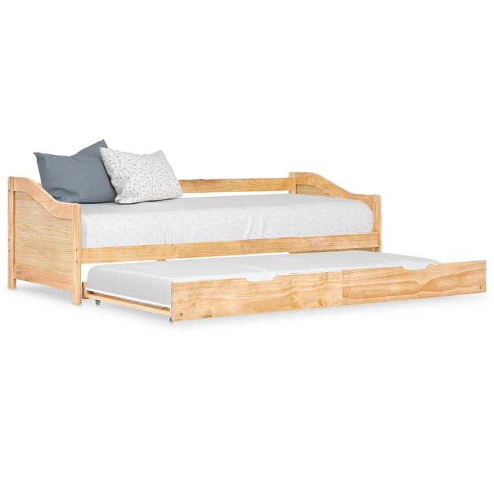 Luxurious Pinewood Pull-out Sofa Bed Frame, Natural Finish - Multi-functional, Sturdy & Space-saving (90 x 200cm) - Premium  from Home Treasures - Just £170.99! Shop now at Home Treasures