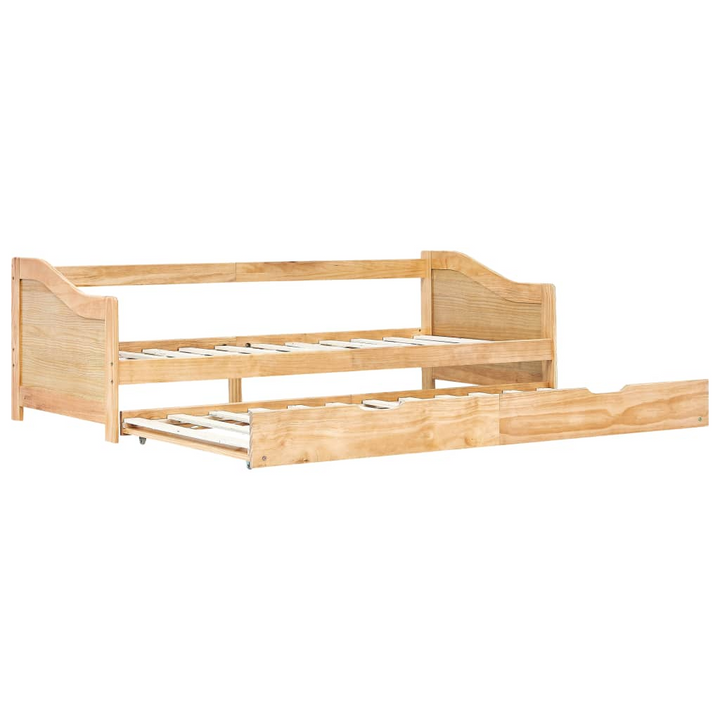 Luxurious Pinewood Pull-out Sofa Bed Frame, Natural Finish - Multi-functional, Sturdy & Space-saving (90 x 200cm) - Premium  from Home Treasures - Just £170.99! Shop now at Home Treasures