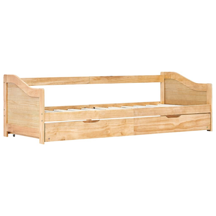 Luxurious Pinewood Pull-out Sofa Bed Frame, Natural Finish - Multi-functional, Sturdy & Space-saving (90 x 200cm) - Premium  from Home Treasures - Just £170.99! Shop now at Home Treasures