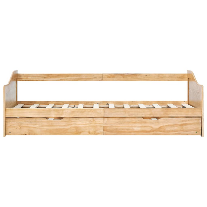 Luxurious Pinewood Pull-out Sofa Bed Frame, Natural Finish - Multi-functional, Sturdy & Space-saving (90 x 200cm) - Premium  from Home Treasures - Just £170.99! Shop now at Home Treasures