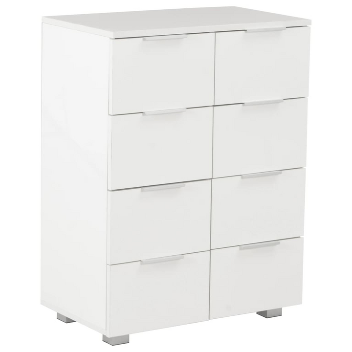 Elegant White High Gloss Sideboard 60 x 35 x 80cm - 8 Spacious Drawers for Ample Storage - Premium  from Home Treasures - Just £111.99! Shop now at Home Treasures