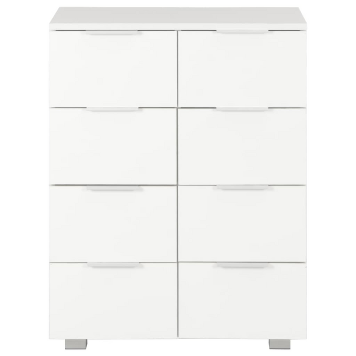 Elegant White High Gloss Sideboard 60 x 35 x 80cm - 8 Spacious Drawers for Ample Storage - Premium  from Home Treasures - Just £111.99! Shop now at Home Treasures