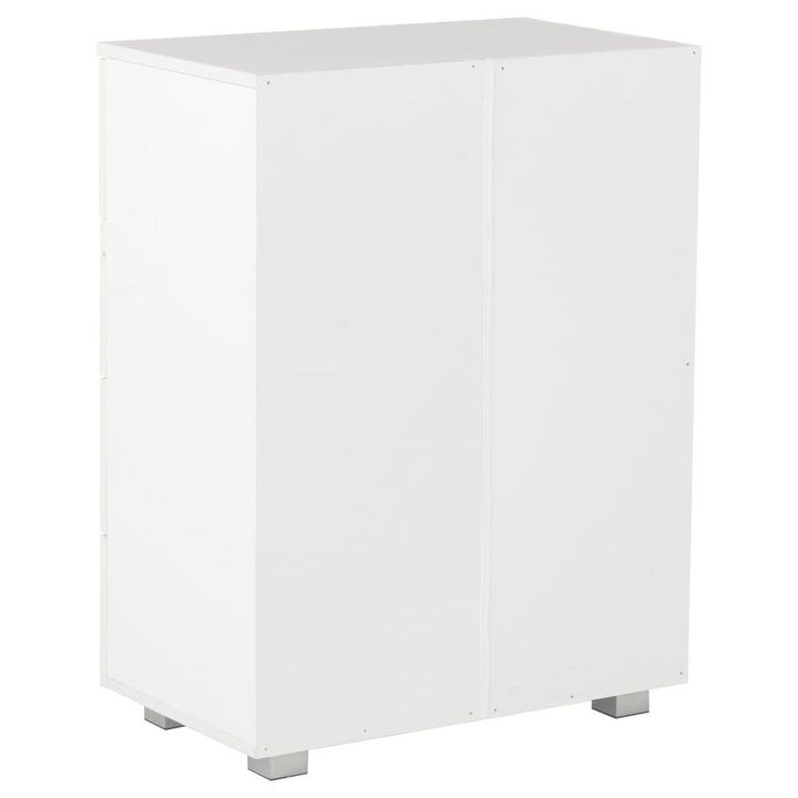 Elegant White High Gloss Sideboard 60 x 35 x 80cm - 8 Spacious Drawers for Ample Storage - Premium  from Home Treasures - Just £111.99! Shop now at Home Treasures