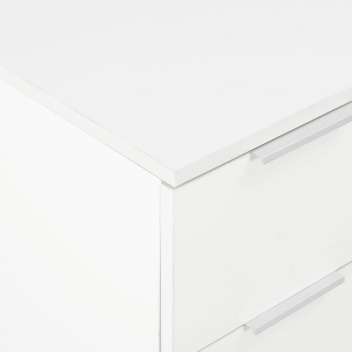 Elegant White High Gloss Sideboard 60 x 35 x 80cm - 8 Spacious Drawers for Ample Storage - Premium  from Home Treasures - Just £111.99! Shop now at Home Treasures