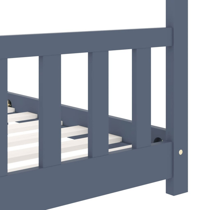 Children's Bed Frame in Grey Solid Pine Wood 90x200 cm - Premium  from Home Treasures - Just £284.99! Shop now at Home Treasures