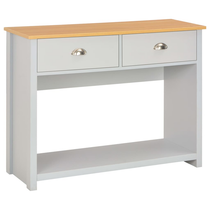 Elegant Grey Console Table with Storage - 97 x 35 x 76 cm | Modern Engineered Wood with Melamine Finish - Premium  from Home Treasures - Just £103.99! Shop now at Home Treasures