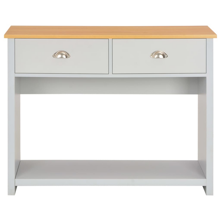 Elegant Grey Console Table with Storage - 97 x 35 x 76 cm | Modern Engineered Wood with Melamine Finish - Premium  from Home Treasures - Just £103.99! Shop now at Home Treasures