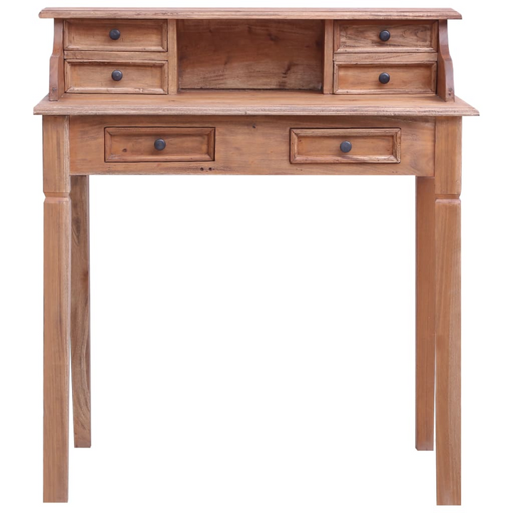 Rustic Solid Reclaimed Wood Writing Desk with Drawers - 90 x 50 x 101cm, Eco-Friendly & Stylish - Premium  from Home Treasures - Just £251.99! Shop now at Home Treasures