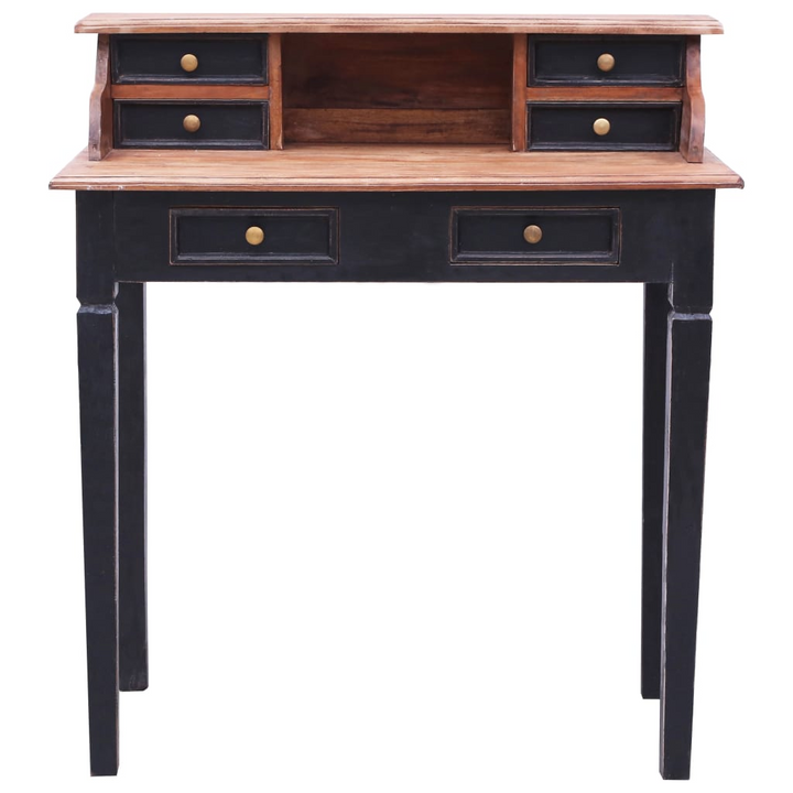 Rustic Solid Reclaimed Wood Writing Desk with Drawers - 90x50x101cm, Home Office Furniture - Premium  from Home Treasures - Just £275.99! Shop now at Home Treasures