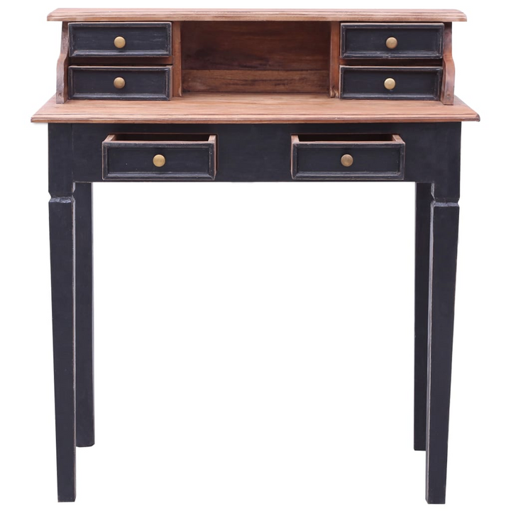 Rustic Solid Reclaimed Wood Writing Desk with Drawers - 90x50x101cm, Home Office Furniture - Premium  from Home Treasures - Just £275.99! Shop now at Home Treasures