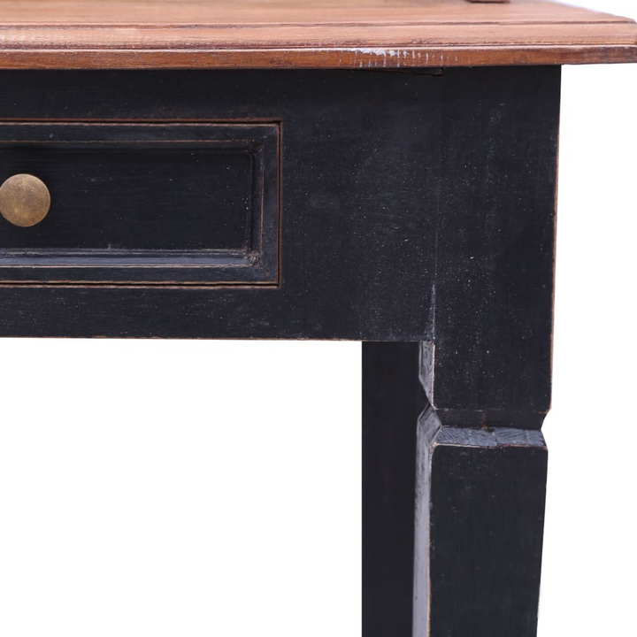 Rustic Solid Reclaimed Wood Writing Desk with Drawers - 90x50x101cm, Home Office Furniture - Premium  from Home Treasures - Just £275.99! Shop now at Home Treasures