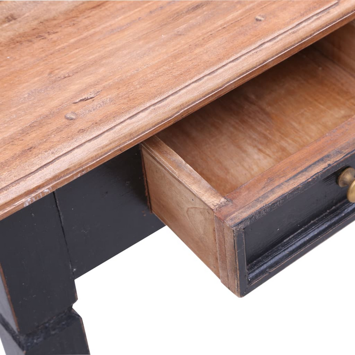 Rustic Solid Reclaimed Wood Writing Desk with Drawers - 90x50x101cm, Home Office Furniture - Premium  from Home Treasures - Just £275.99! Shop now at Home Treasures