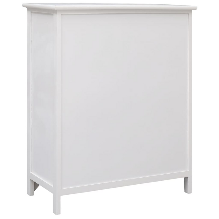 Elegant Paulownia Wood Side Cabinet with 6 Drawers - White, Versatile Storage Solution for Any Room - Premium  from Home Treasures - Just £162.99! Shop now at Home Treasures