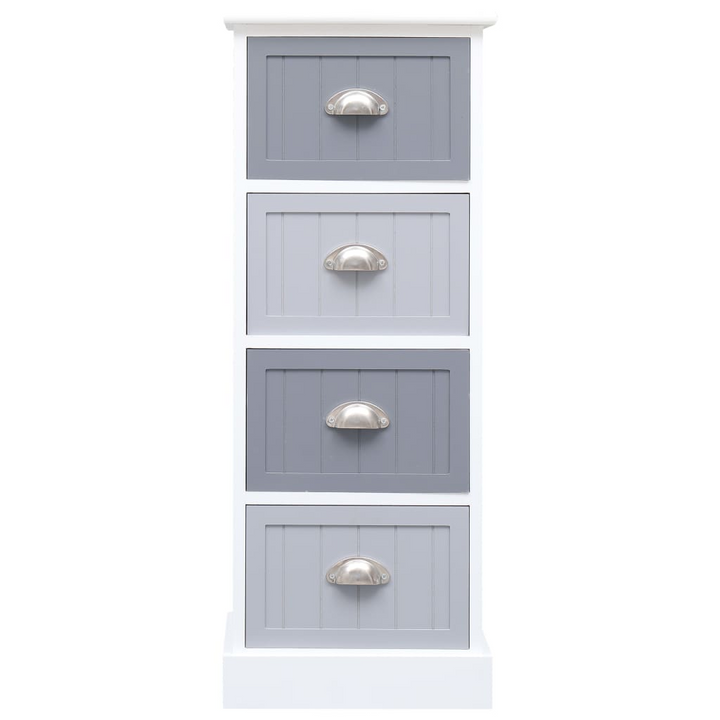 Elegant Paulownia Wood Side Cabinet - White (35 x 30 x 90cm) | Perfect for Bedrooms & Living Rooms - Premium  from Home Treasures - Just £128.99! Shop now at Home Treasures