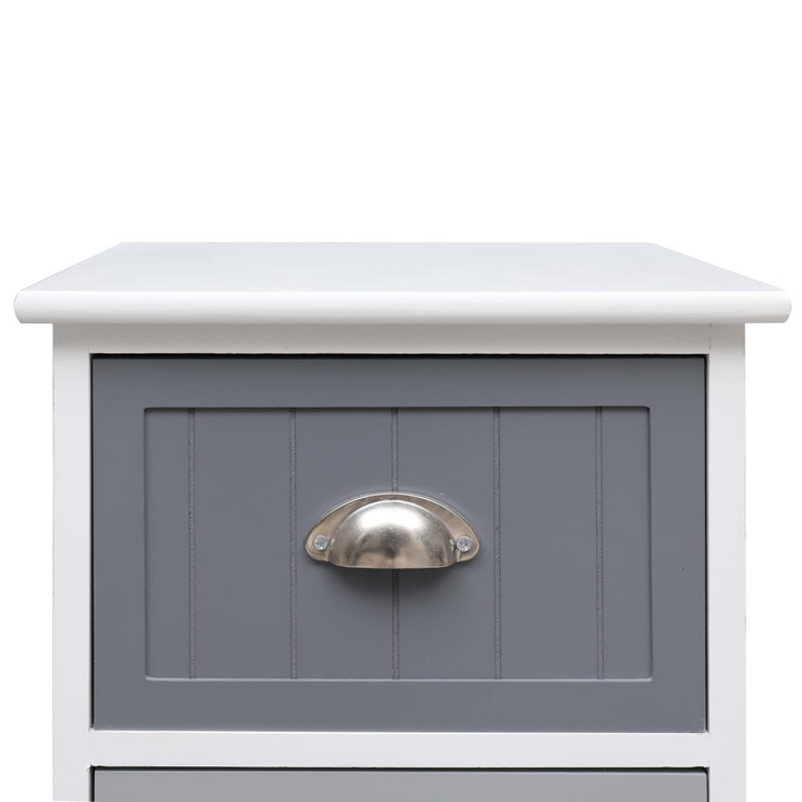 Elegant Paulownia Wood Side Cabinet - White (35 x 30 x 90cm) | Perfect for Bedrooms & Living Rooms - Premium  from Home Treasures - Just £128.99! Shop now at Home Treasures