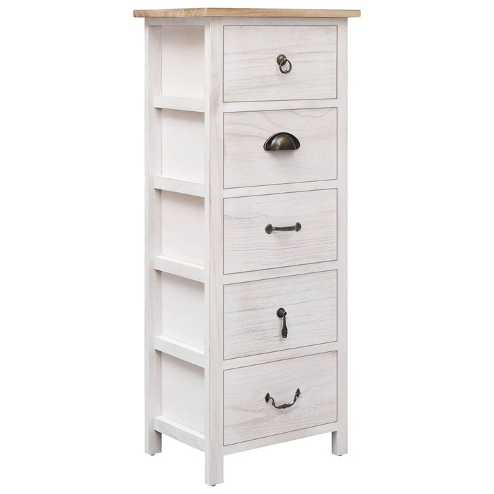 Stylish & Functional Paulownia Wood Side Cabinet in White - Perfect for Any Room - Premium  from Home Treasures - Just £100.99! Shop now at Home Treasures