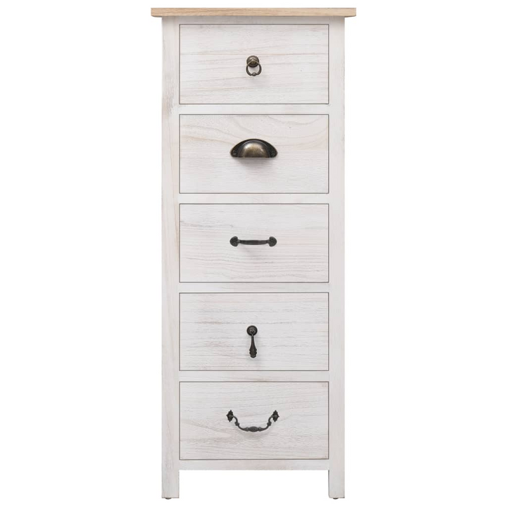 Stylish & Functional Paulownia Wood Side Cabinet in White - Perfect for Any Room - Premium  from Home Treasures - Just £100.99! Shop now at Home Treasures