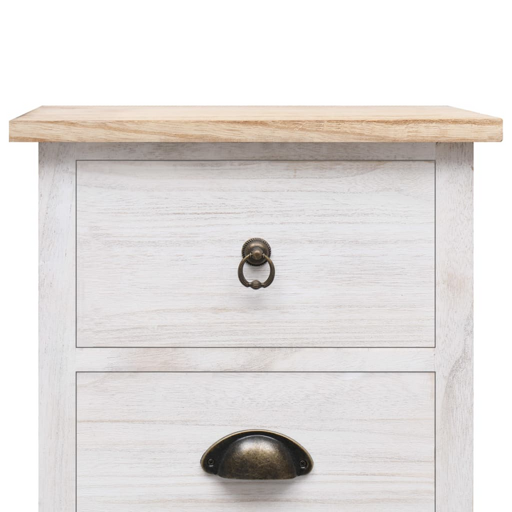 Stylish & Functional Paulownia Wood Side Cabinet in White - Perfect for Any Room - Premium  from Home Treasures - Just £100.99! Shop now at Home Treasures