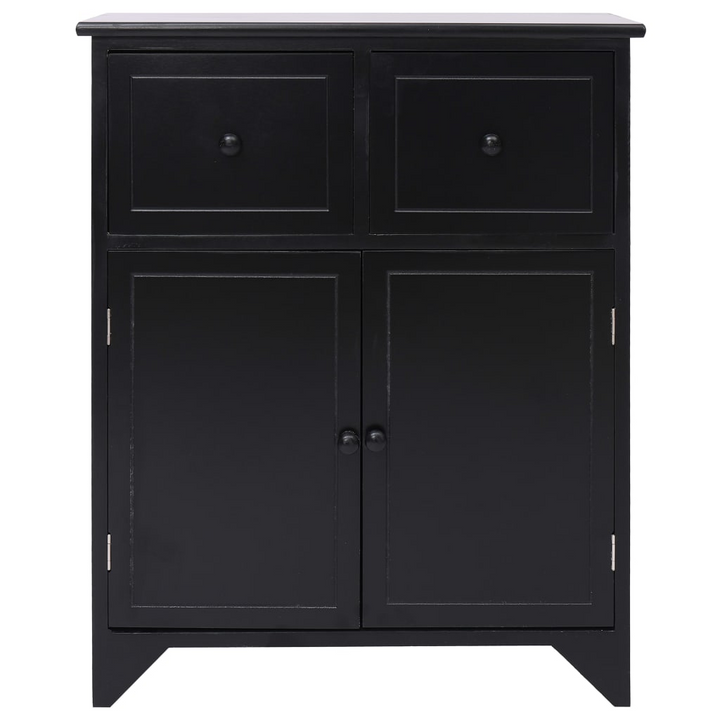 Elegant Paulownia Wood Side Cabinet in Black - Stylish & Durable Storage Solution - Premium  from Home Treasures - Just £127.99! Shop now at Home Treasures