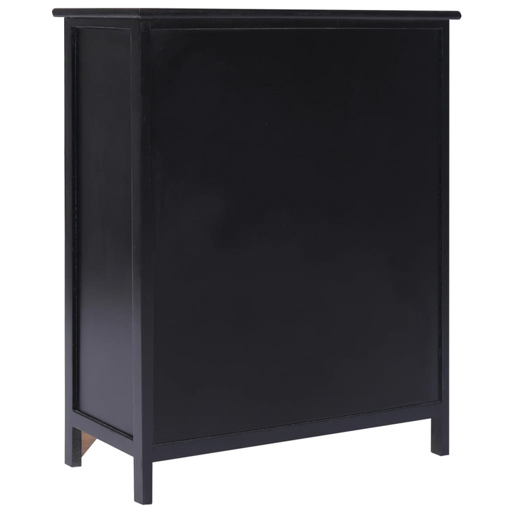 Elegant Paulownia Wood Side Cabinet in Black - Stylish & Durable Storage Solution - Premium  from Home Treasures - Just £127.99! Shop now at Home Treasures