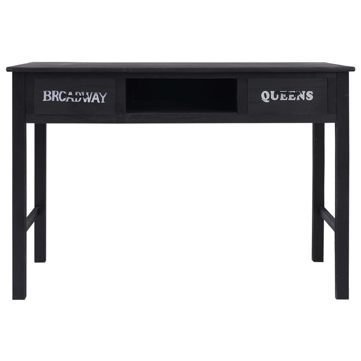 Elegant Black Wooden Console Table - 110 x 45 x 76 cm | Stylish & Versatile Home Furniture - Premium  from Home Treasures - Just £103.99! Shop now at Home Treasures