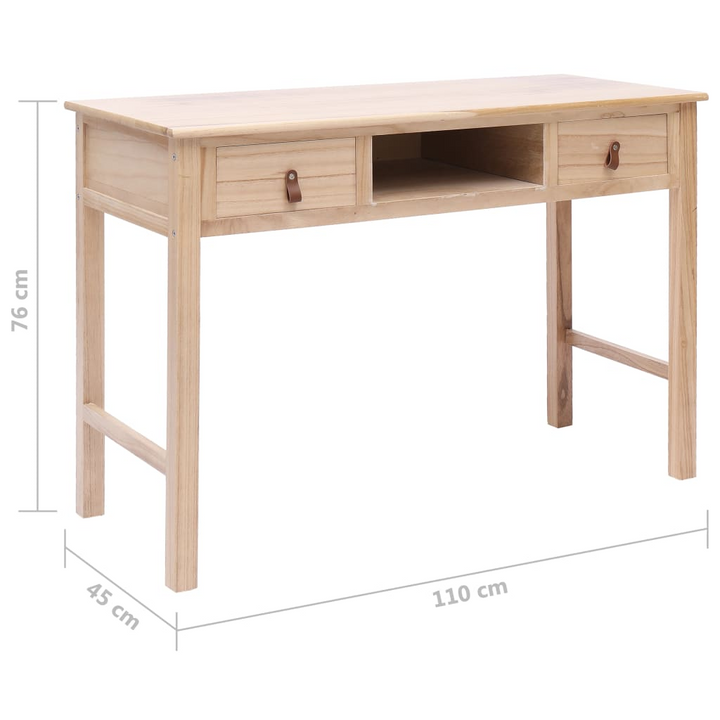 Natural Writing Desk - 110 x 45 x 76 cm | Vintage Charm, Durable Build, Multi-Functional - Premium  from Home Treasures - Just £157.99! Shop now at Home Treasures