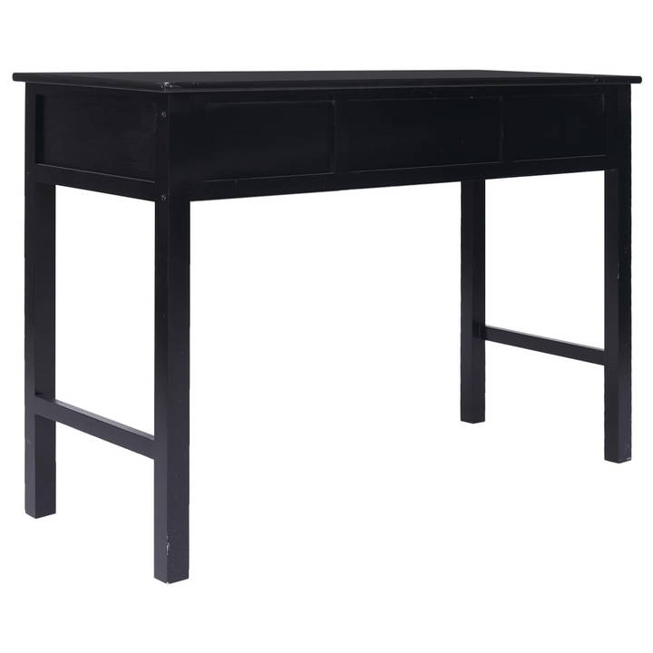 Vintage Black Writing Desk - Sturdy Wood Construction, 110 x 45 x 76 cm, with Drawers and Open Compartment - Premium  from Home Treasures - Just £148.99! Shop now at Home Treasures