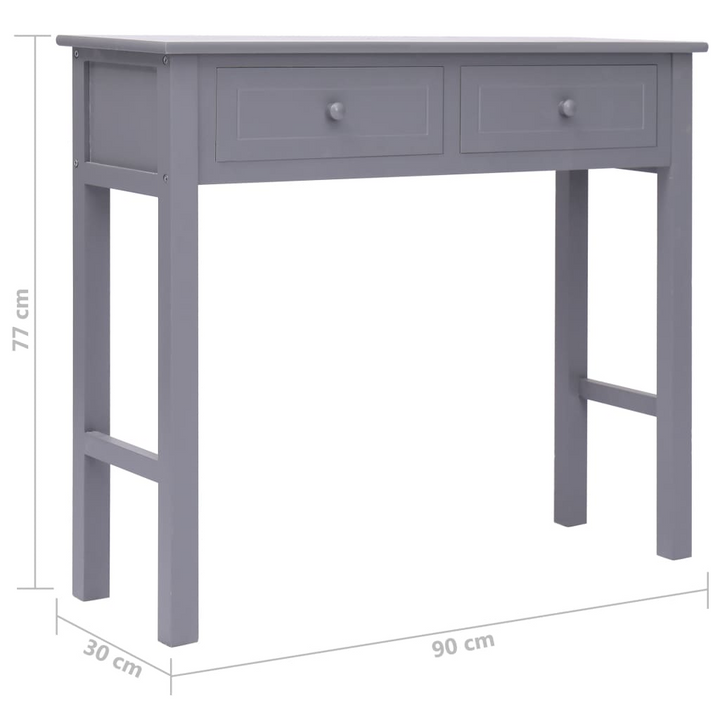 Elegant Console Table with 2 Drawers in Grey | 90 x 30 x 77 cm | Durable Wood Construction - Premium  from Home Treasures - Just £109.99! Shop now at Home Treasures