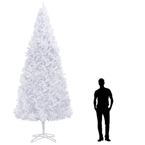 Extra-Large White Artificial Christmas Tree - Realistic PVC Branches, Durable Steel Stand - Premium  from Home Treasures - Just £130.99! Shop now at Home Treasures