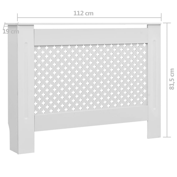 Stylish White Radiator Cover MDF 112x19x81.5 cm - Perfect for Any Room - Premium  from Home Treasures - Just £134.99! Shop now at Home Treasures