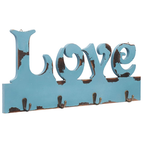 Wall Mounted Coat Rack - LOVE | Charming Home Decor with 4 Copper Hooks - Premium  from Home Treasures - Just £17.99! Shop now at Home Treasures