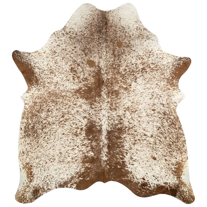 Real Cow Hide Rug in Brown and White - Luxurious 150x170 cm Genuine Leather Area Rug - Premium  from Home Treasures - Just £198.99! Shop now at Home Treasures