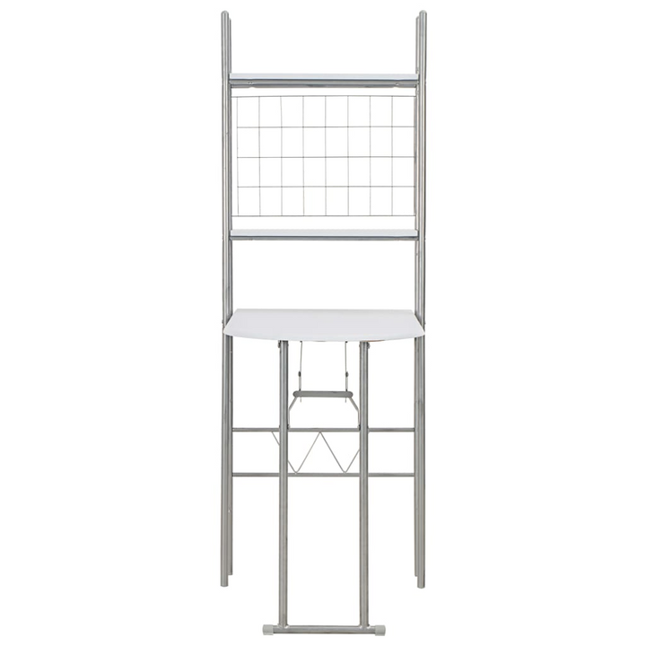 3 Piece Folding Dining Set with Storage Rack | Stylish & Compact White Dining Furniture - Premium  from Home Treasures - Just £145.99! Shop now at Home Treasures